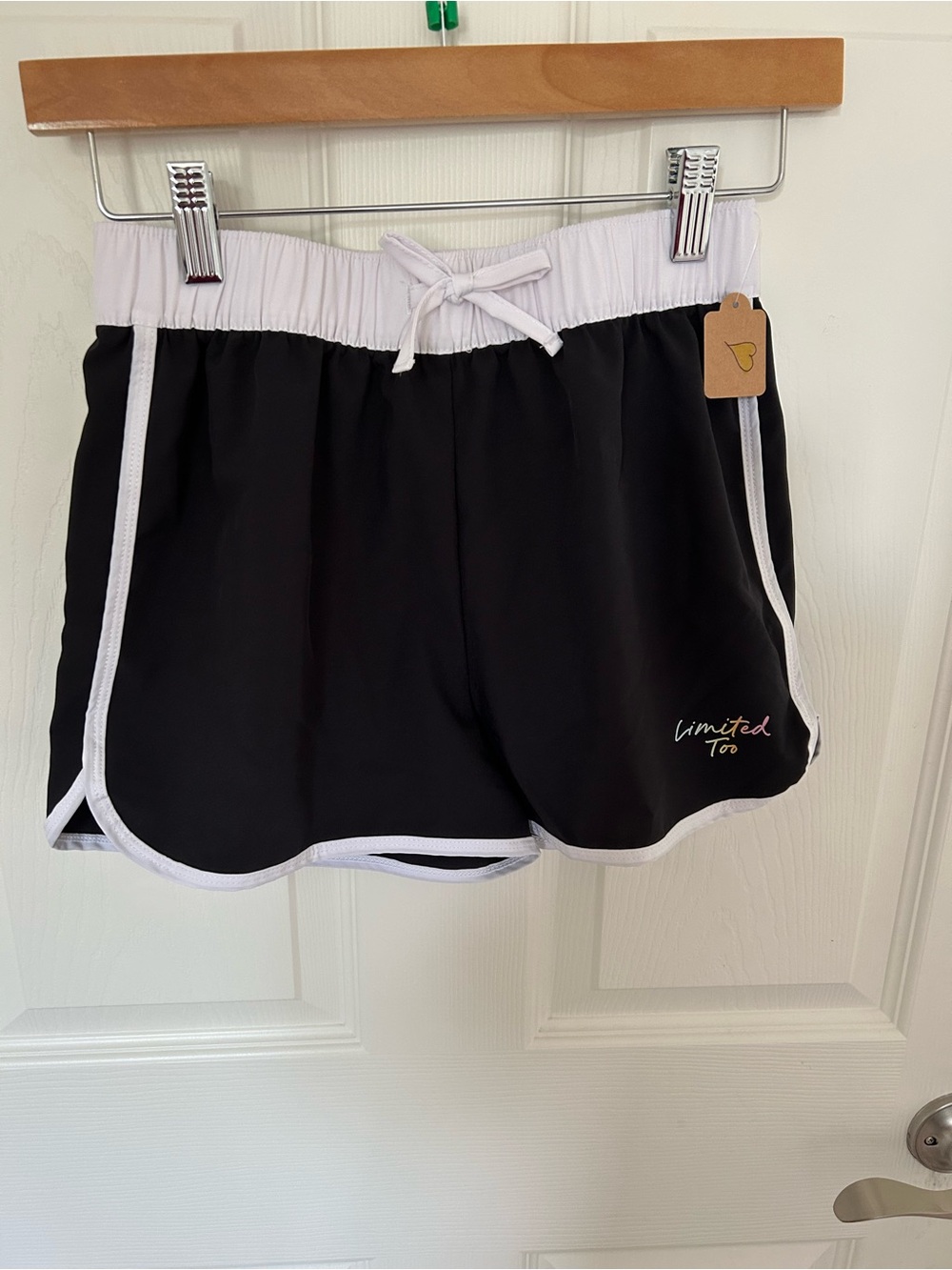 Limited Too Black Athletic Shorts with White Trim size 12/14